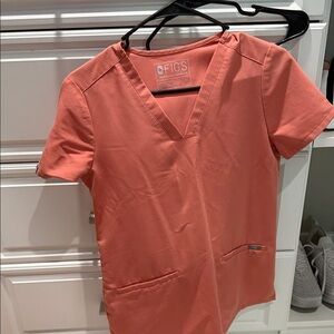 Figs Coral Scrub Set (XS top/ Small bottom)